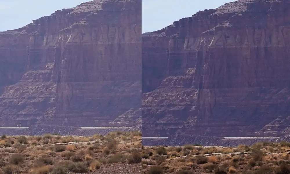 A landscape reference compared in different value arrangements